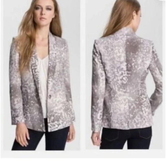 Truth And Pride Animal Print Silk Blazer Size Medium, Stylish, Business Casual - Picture 2 of 12